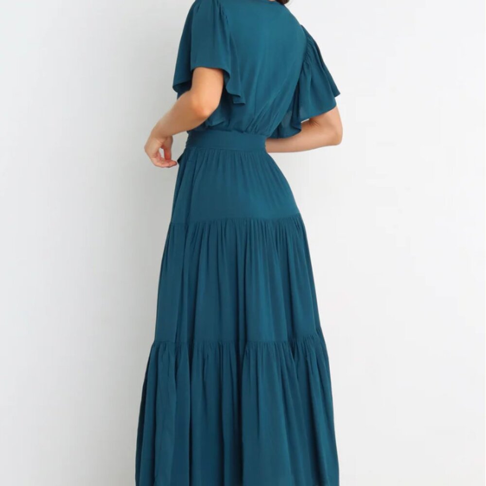 🌿 Petal & Pup “Barker Dress” – Teal – Size Large - Picture 3 of 10